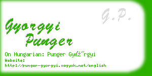 gyorgyi punger business card